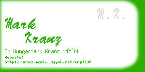 mark kranz business card